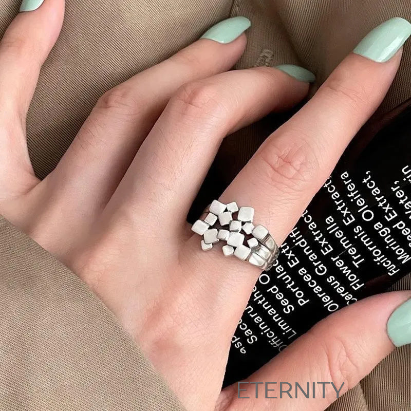 Anillos de Pareja Radiant Bands con Circones Anillos Dorado Ajustable Acero Inoxidable ETERNITY