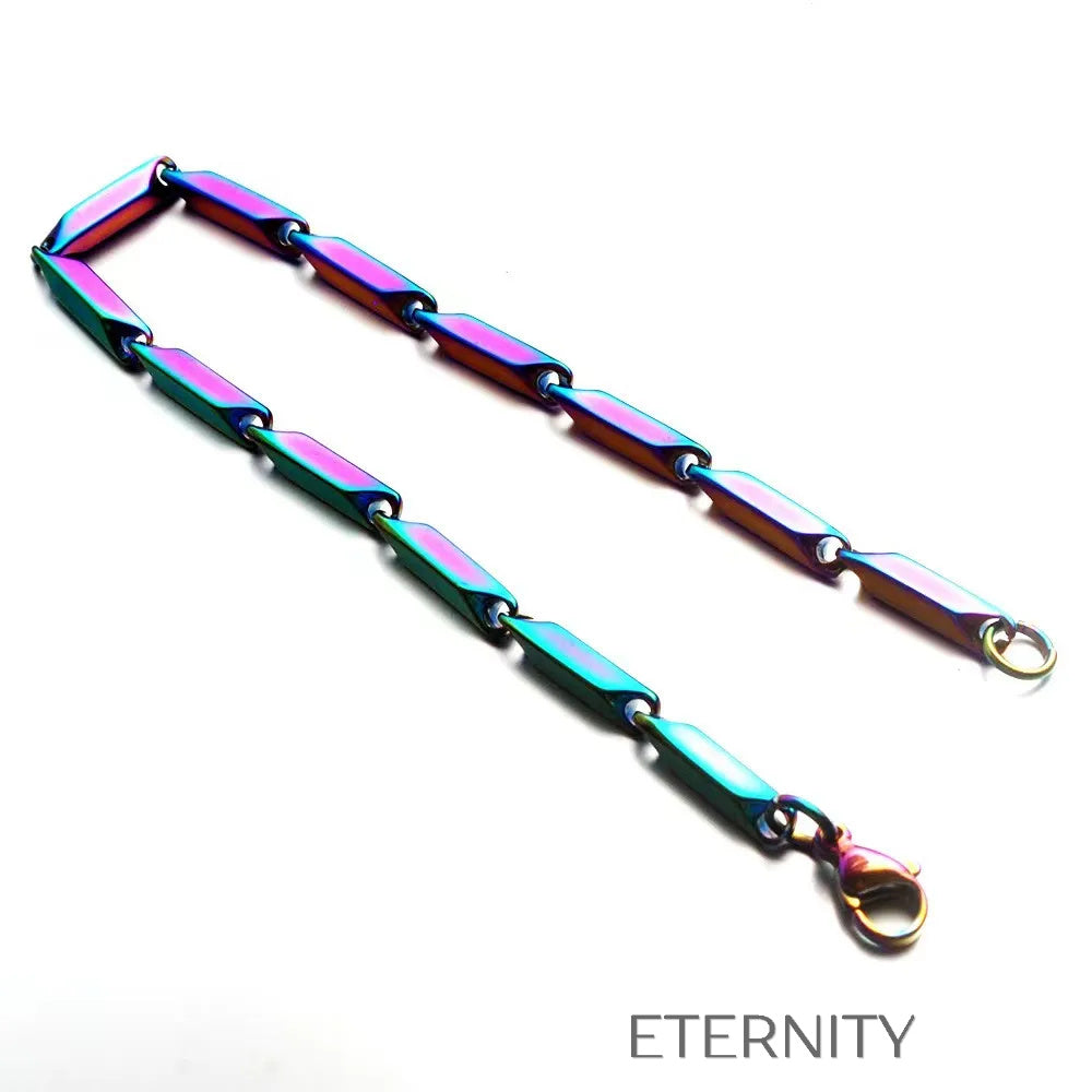 Pulsera diseño Möbius simple Brazaletes Plateado 16cm Acero Inoxidable ETERNITY