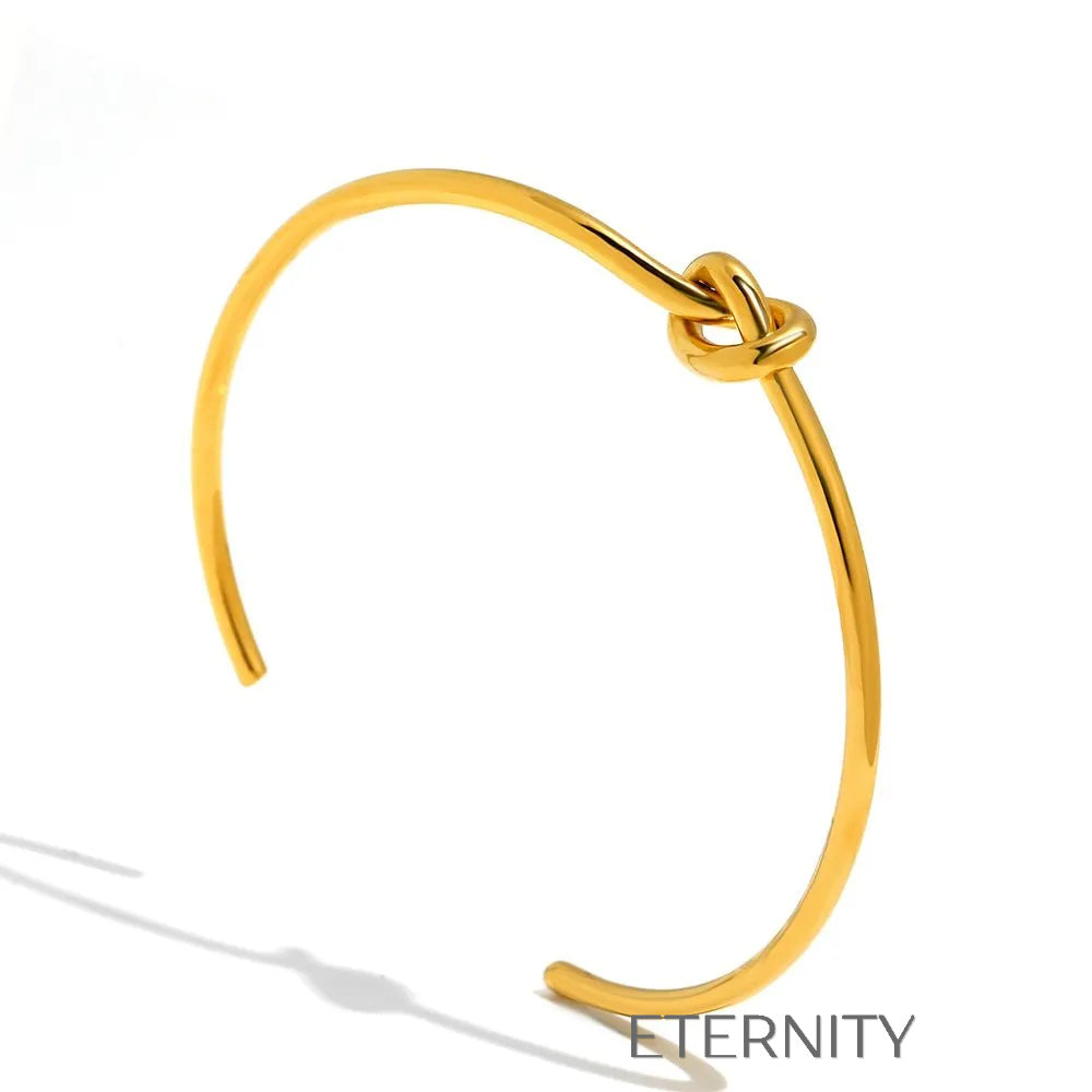 Brazalete Infinite Bond de Nudo Brazaletes Dorado Unica Acero Inoxidable ETERNITY