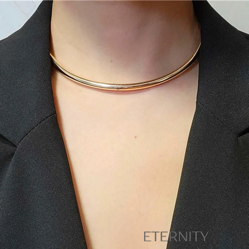 Collar Rígido Torque Plata Cadenas Plateado Unica Acero Inoxidable ETERNITY