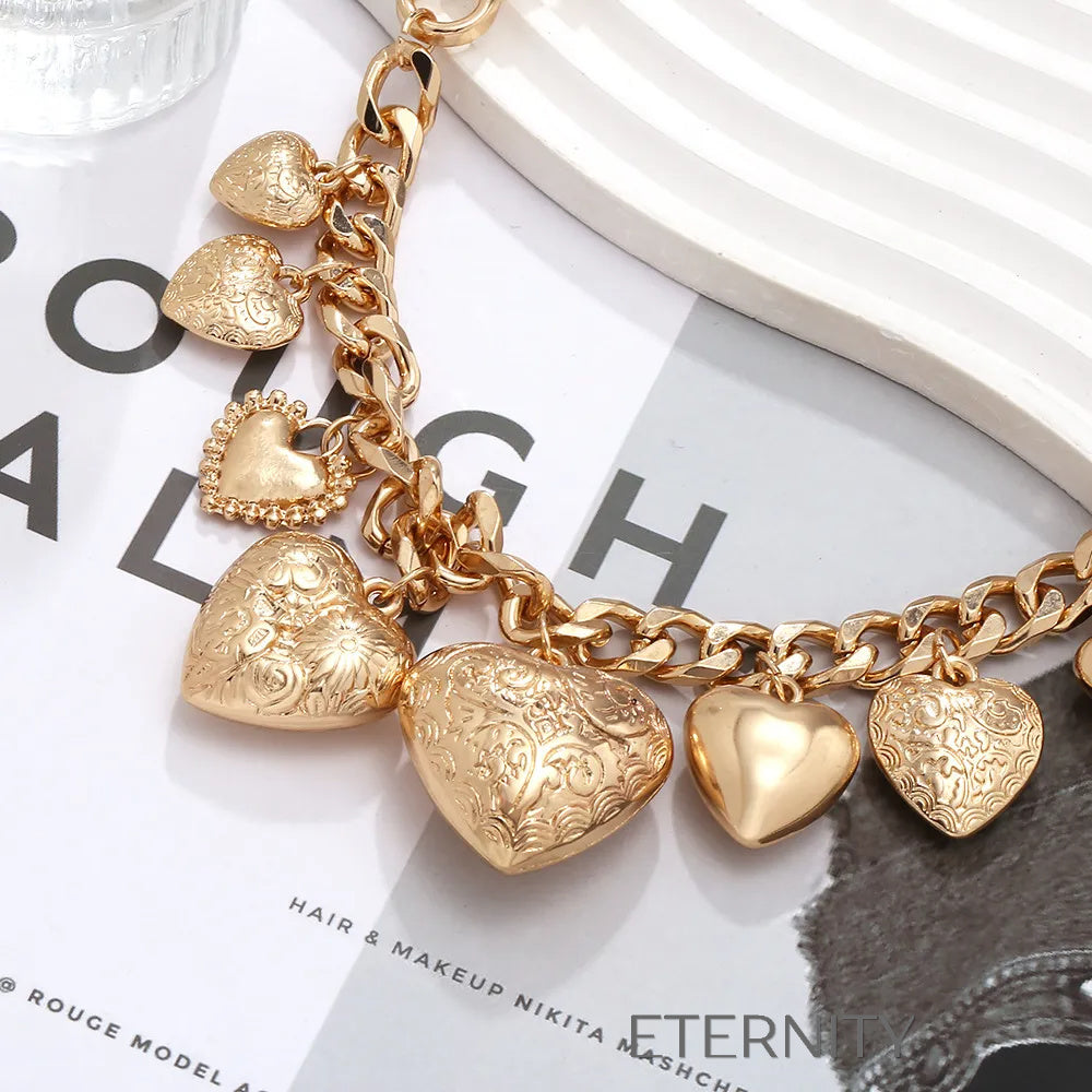 Collar colgante forma corazón Cadenas Plateado Unica Acero Inoxidable ETERNITY