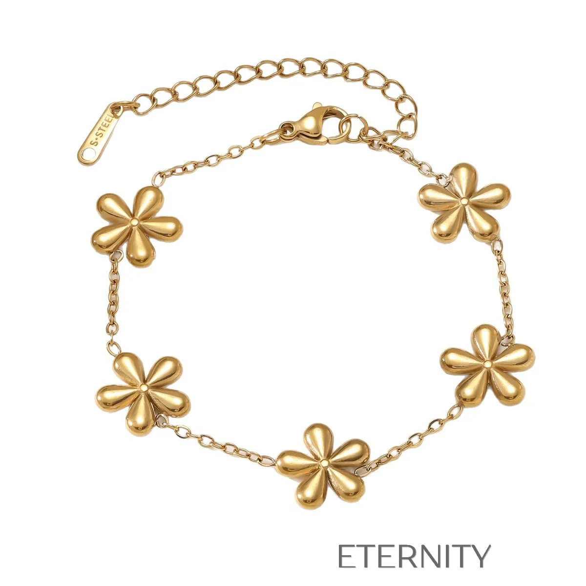 Set Nacre Flow Perlas Set Dorado Unica Acero Inoxidable ETERNITY