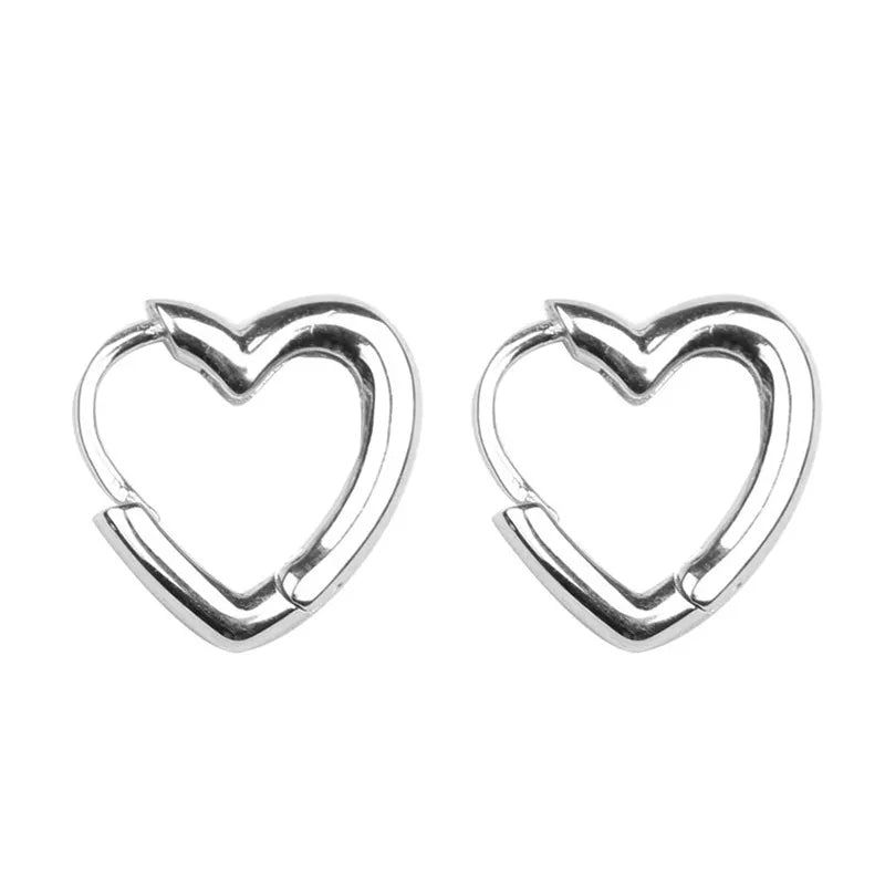 Zarcillos "Polished Heart" ETERNITY - Corazón Liso Minimal