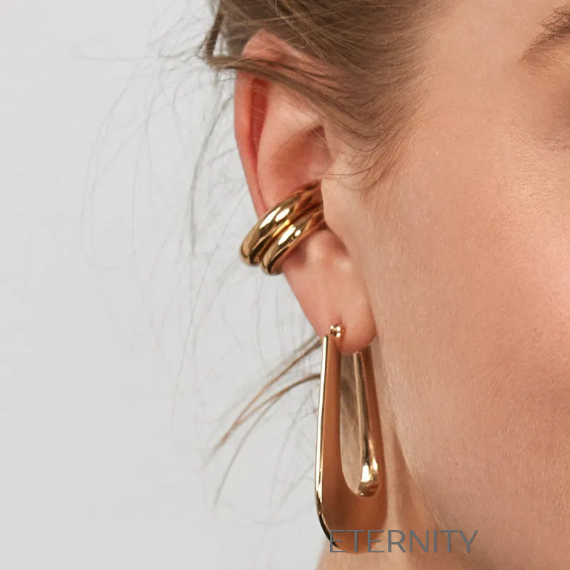 Ear Cuffs Bolster Tubulares Zarcillos Dorado Unica Acero Inoxidable ETERNITY
