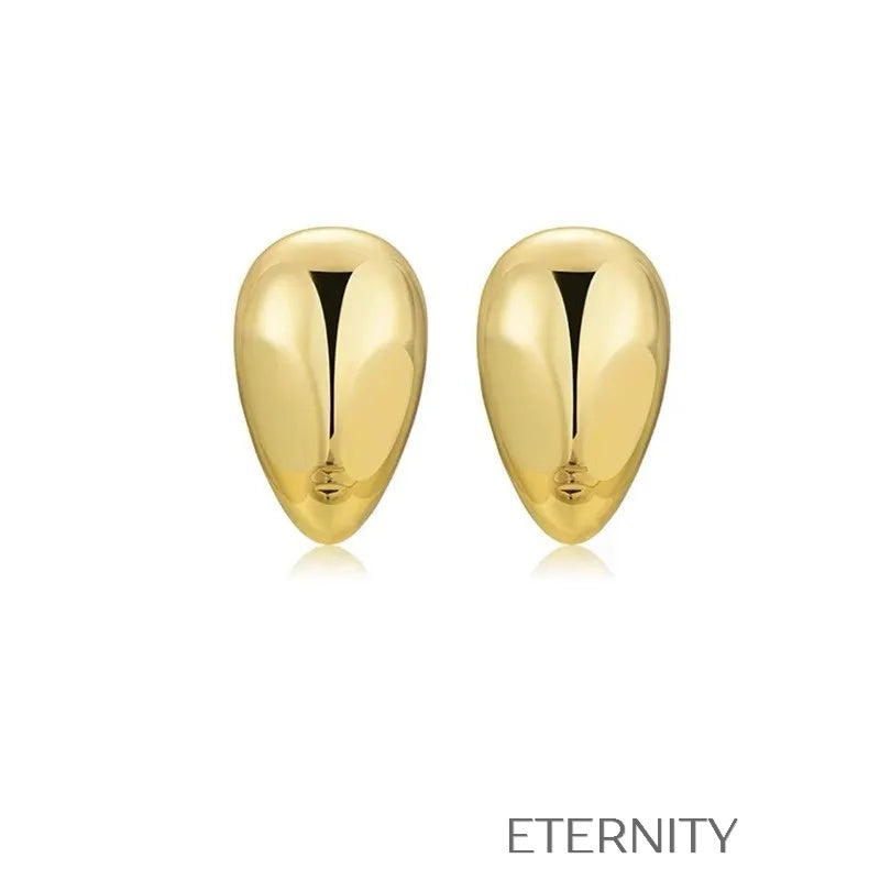 Zarcillos de Gota Voluminosa Liquid Gold & Silver Zarcillos Dorado Unica Acero Inoxidable ETERNITY