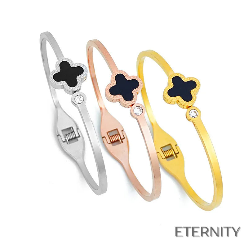 Pulseras Minimalistas con Diseño de Trébol de Cuatro Hojas - ETERNITY