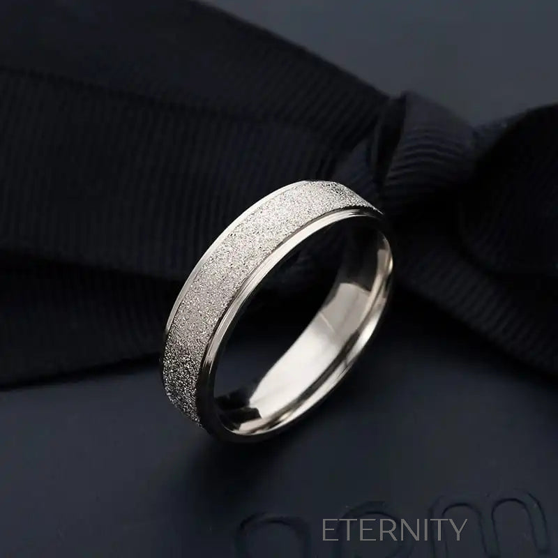 Anillos de Acero Inoxidable con Textura de Polvo de Estrellas  Anillos Oro Rosa 10 Acero Inoxidable  ETERNITY