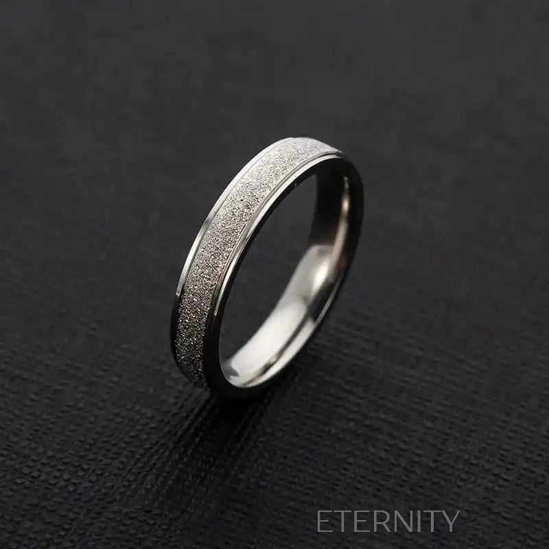 Anillos de Acero Inoxidable con Textura de Polvo de Estrellas  Anillos Oro Rosa 10 Acero Inoxidable  ETERNITY