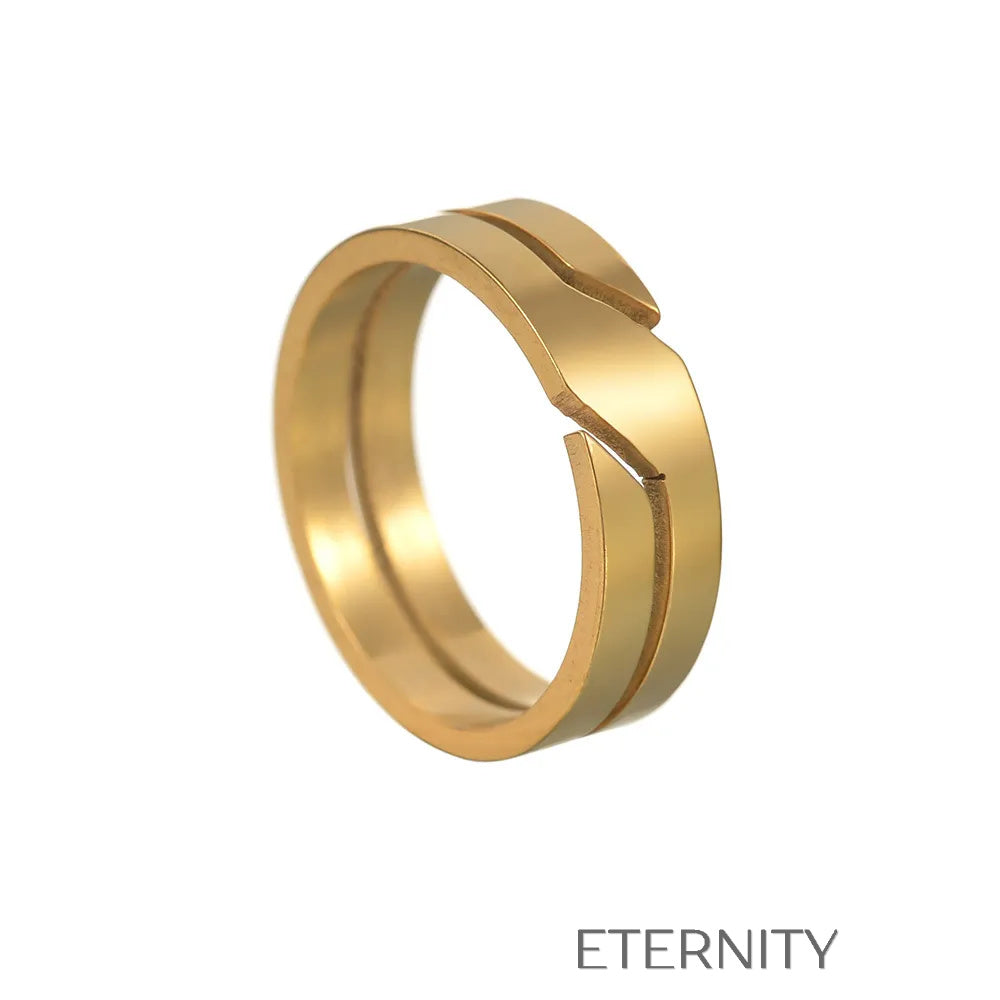 Anillos Geometric Bond Minimalistas  Anillos Negro 10 Acero Inoxidable  ETERNITY