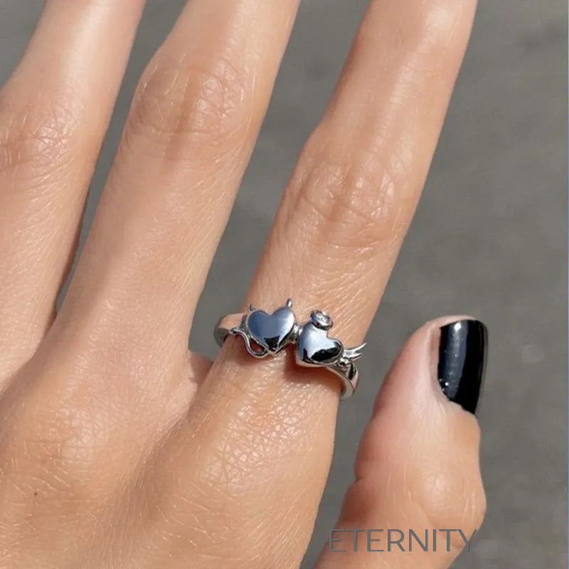 Anillo Dual Soul  Anillos Plateado 6 Acero Inoxidable  ETERNITY