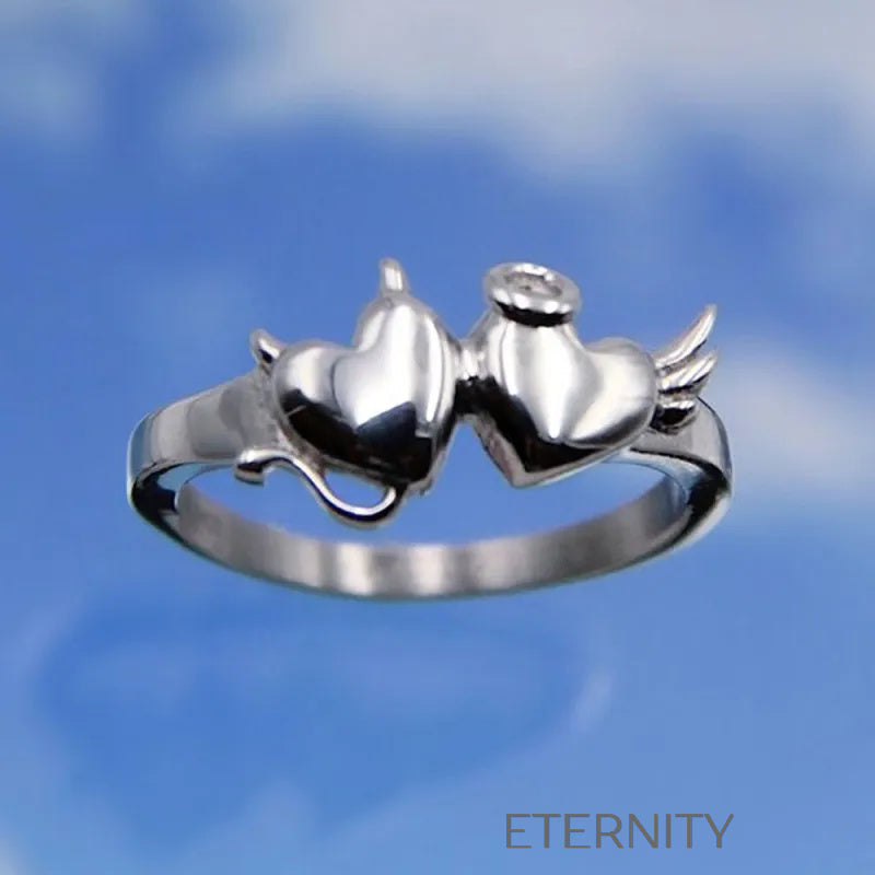 Anillo Dual Soul  Anillos Plateado 6 Acero Inoxidable  ETERNITY