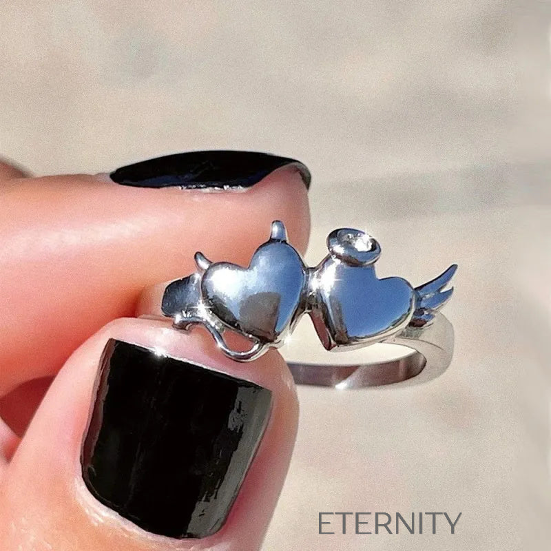 Anillo Dual Soul  Anillos Plateado 6 Acero Inoxidable  ETERNITY