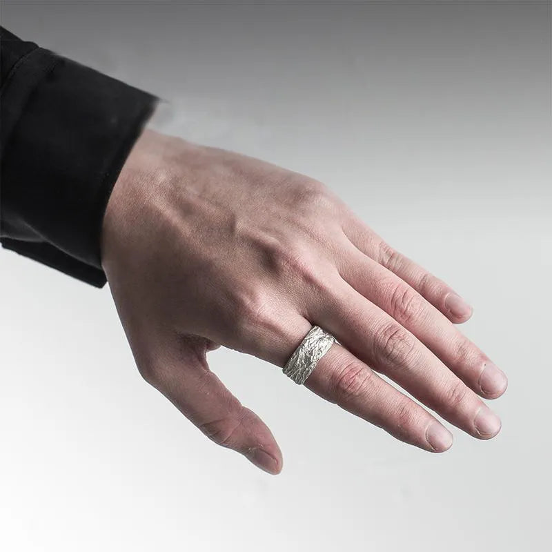 Anillo "Magma Texture" ETERNITY - Diseño Orgánico Esculpido