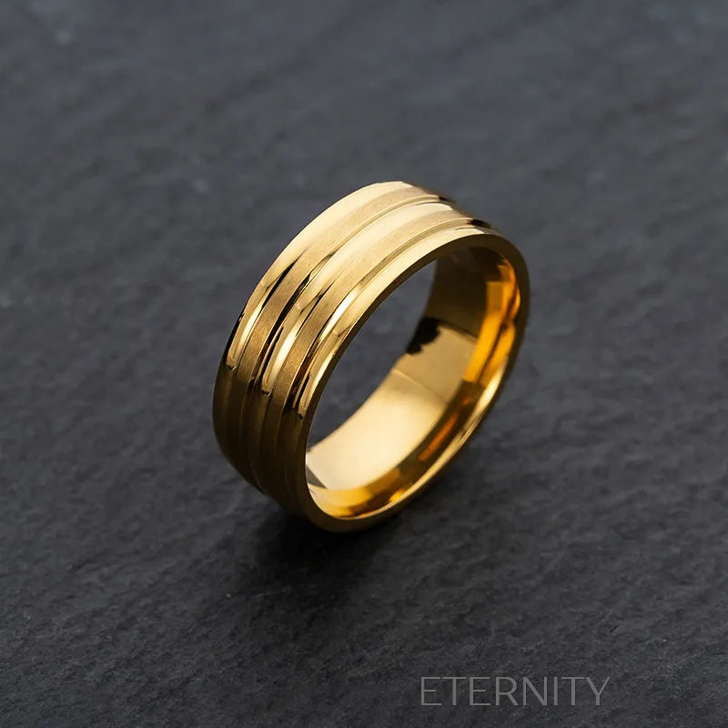 Anillo Magnum Band de Acero Quirúrgico  Anillos Negro 10 Acero Inoxidable  ETERNITY