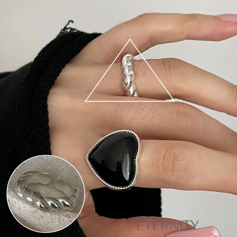 Anillos de Pareja Radiant Bands con Circones  Anillos Dorado Ajustable Acero Inoxidable  ETERNITY
