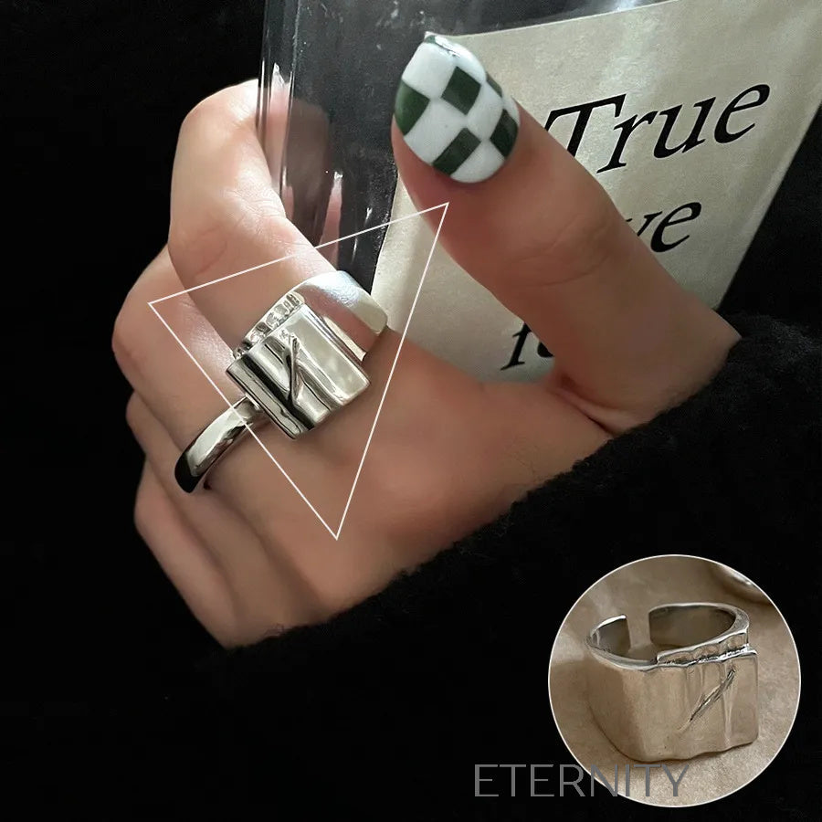 Anillos de Pareja Radiant Bands con Circones  Anillos Dorado Ajustable Acero Inoxidable  ETERNITY