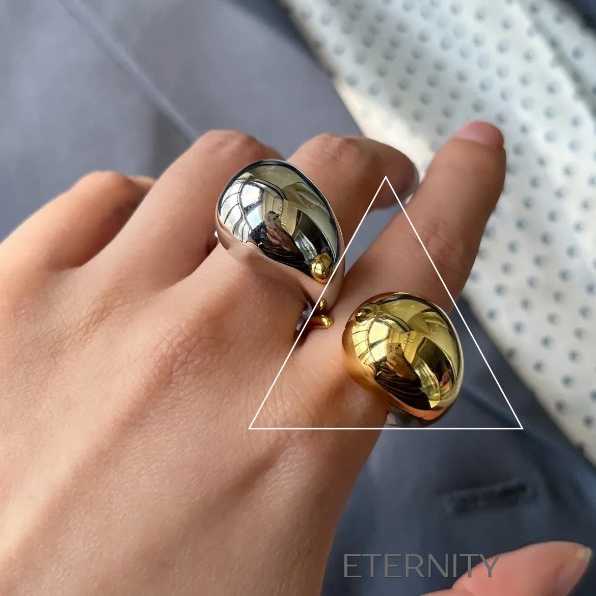 Anillos de Pareja Radiant Bands con Circones  Anillos Dorado Ajustable Acero Inoxidable  ETERNITY