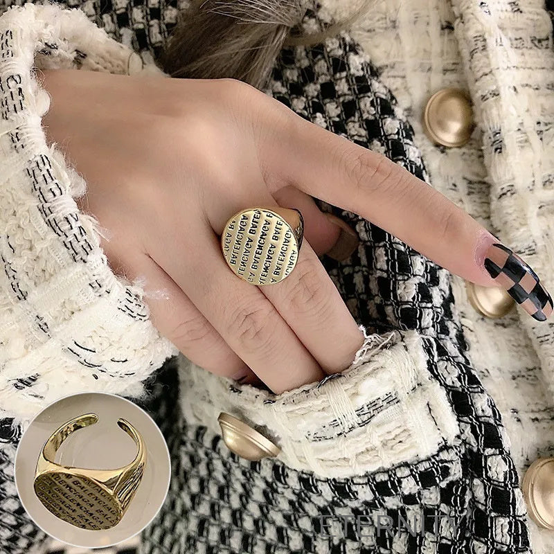 Anillos de Pareja Radiant Bands con Circones  Anillos Dorado Ajustable Acero Inoxidable  ETERNITY