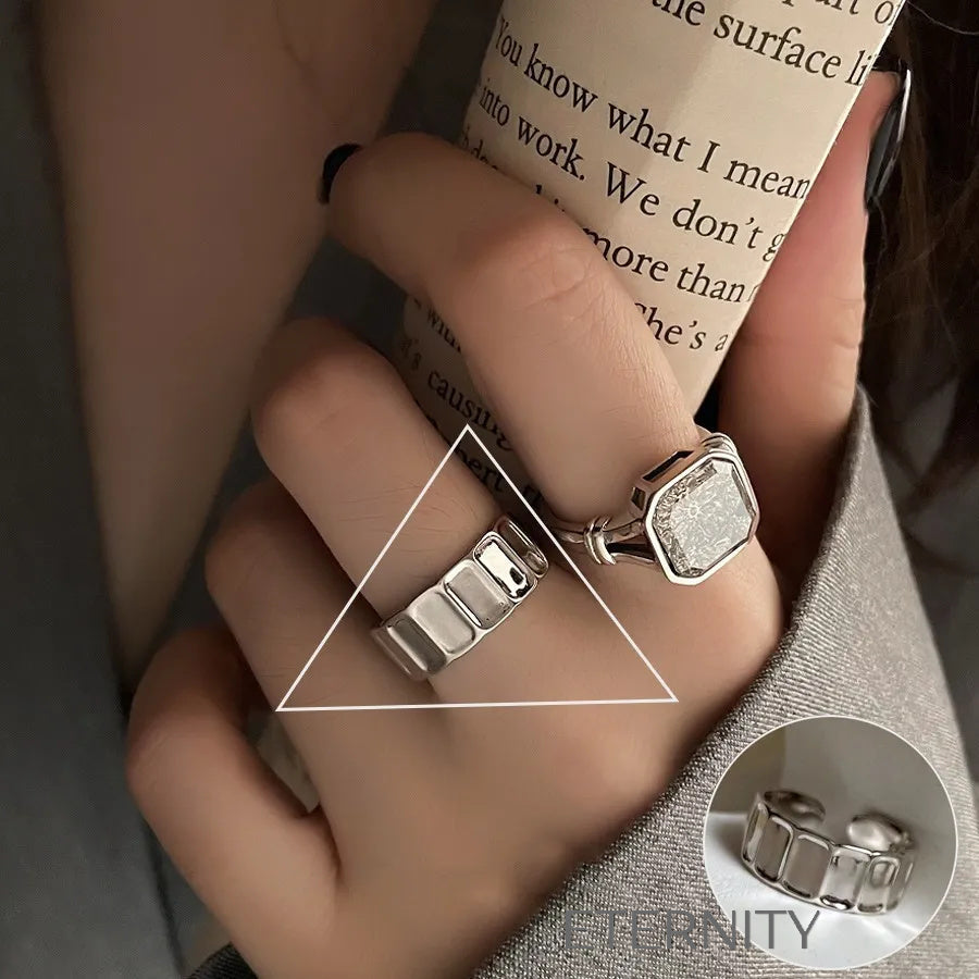 Anillos de Pareja Radiant Bands con Circones  Anillos Dorado Ajustable Acero Inoxidable  ETERNITY