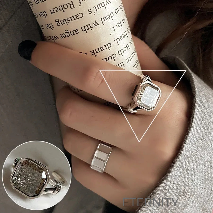 Anillos de Pareja Radiant Bands con Circones  Anillos Dorado Ajustable Acero Inoxidable  ETERNITY