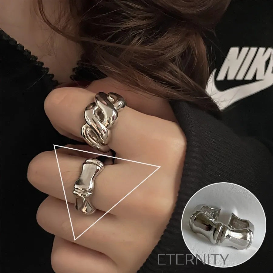 Anillos de Pareja Radiant Bands con Circones  Anillos Dorado Ajustable Acero Inoxidable  ETERNITY