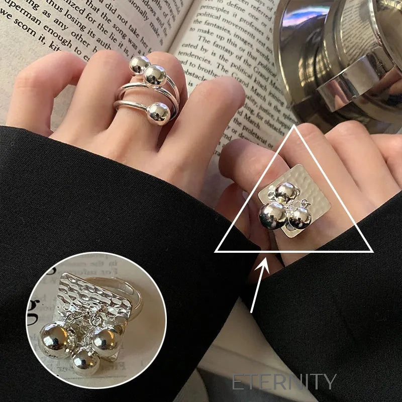 Anillos de Pareja Radiant Bands con Circones  Anillos Dorado Ajustable Acero Inoxidable  ETERNITY