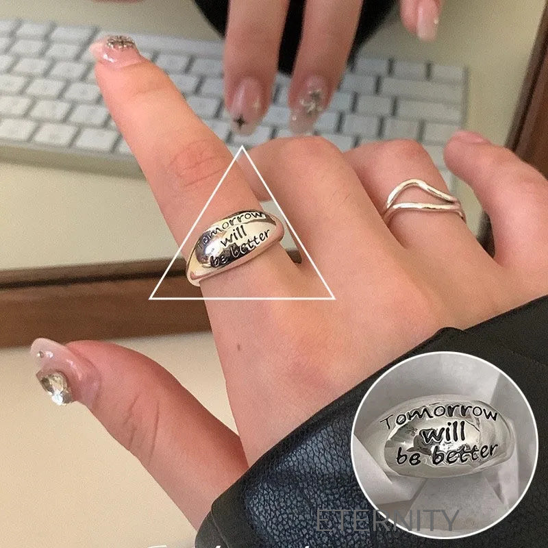 Anillos de Pareja Radiant Bands con Circones  Anillos Dorado Ajustable Acero Inoxidable  ETERNITY