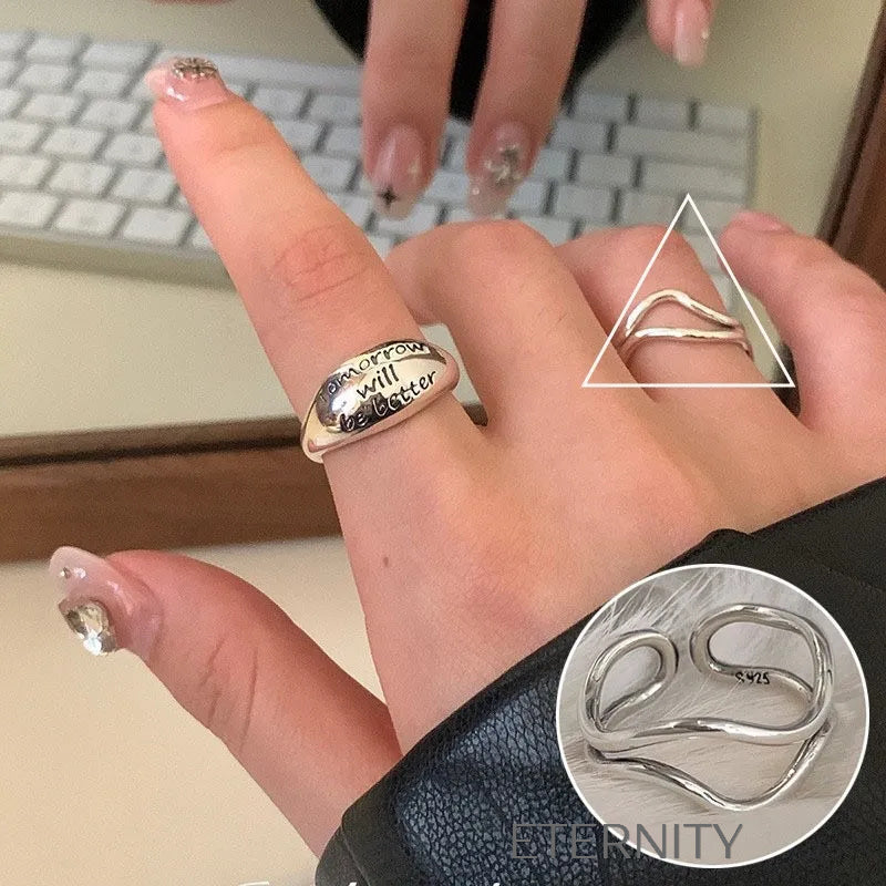 Anillos de Pareja Radiant Bands con Circones  Anillos Dorado Ajustable Acero Inoxidable  ETERNITY