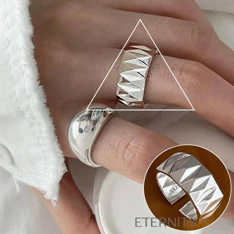 Anillos de Pareja Radiant Bands con Circones  Anillos Dorado Ajustable Acero Inoxidable  ETERNITY
