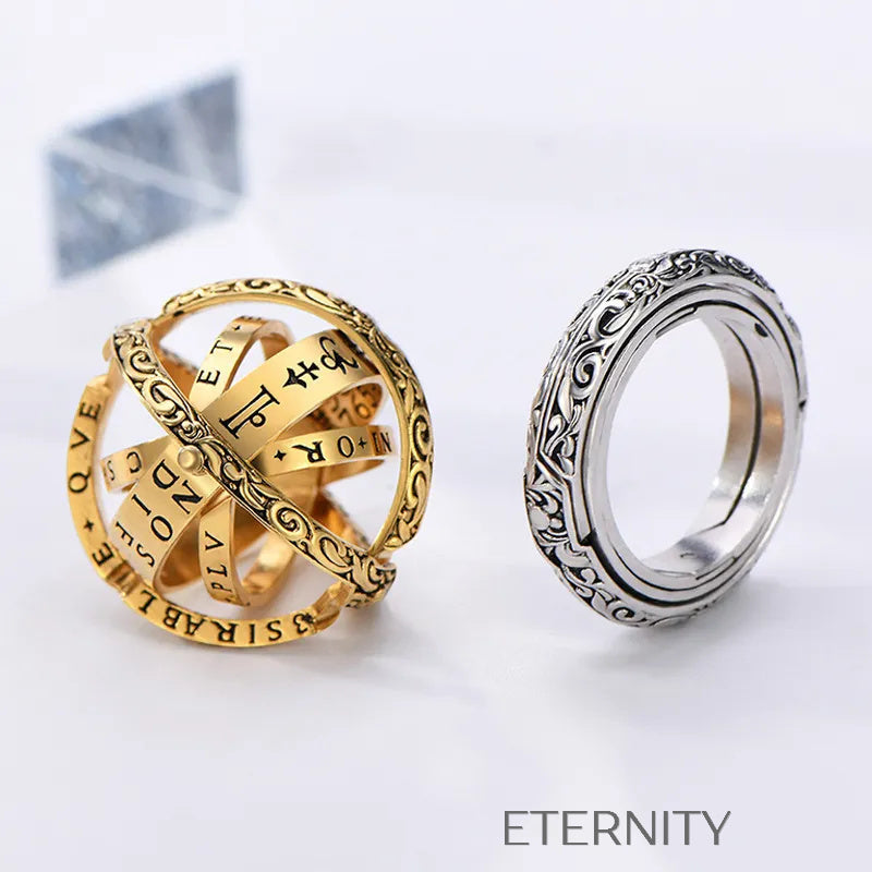 Anillo Astronómico Cosmos  Anillos Dorado 10 Acero Inoxidable  ETERNITY