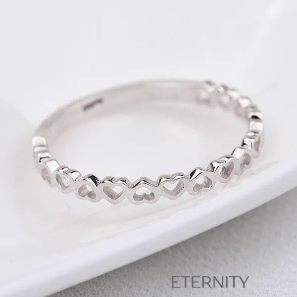 Anillo Infinite Love Corazones  Anillos Dorado 10 Acero Inoxidable  ETERNITY