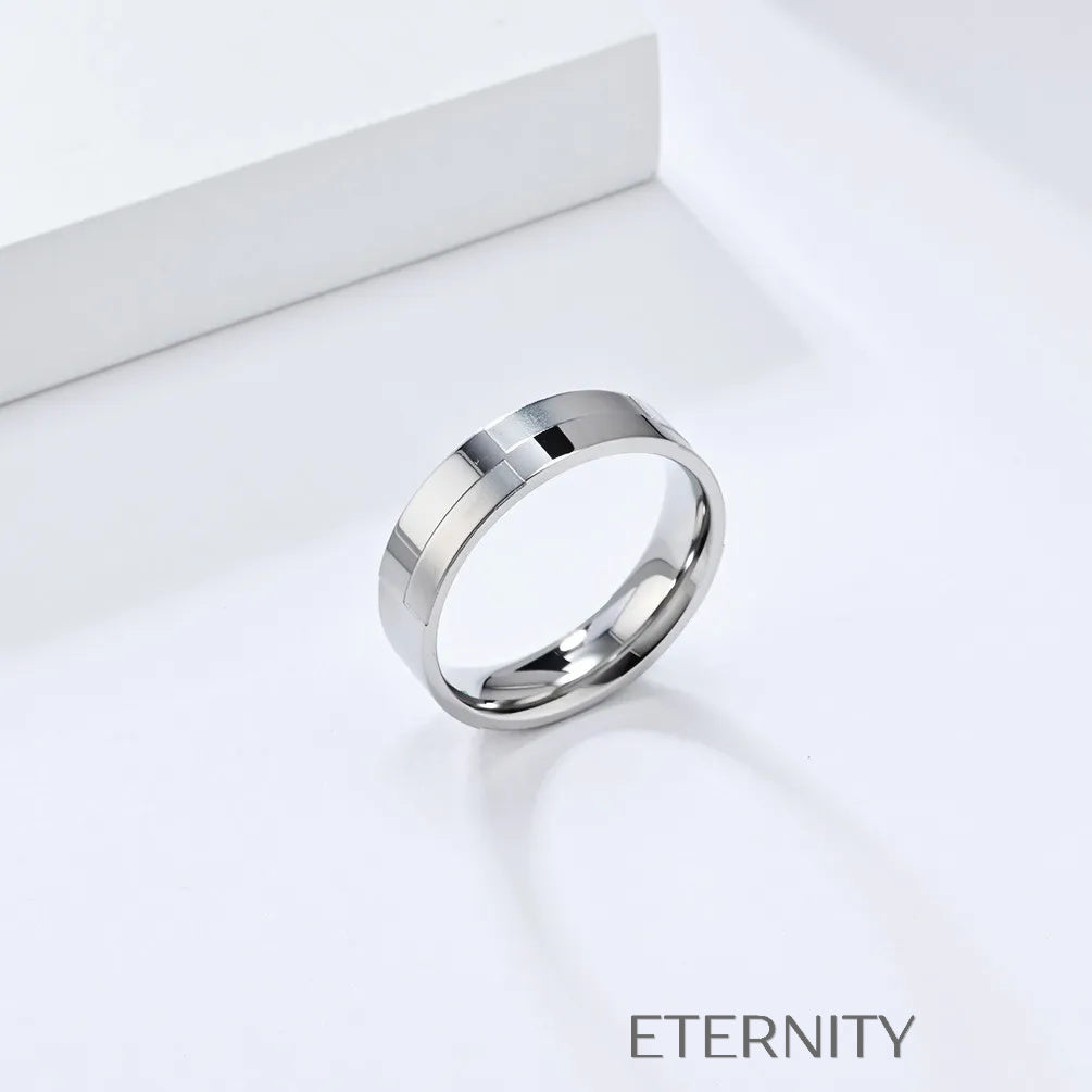 Anillos de Lujo con Cristales Perlas y Detalles Nacarados  Anillos Negro 10 Acero Inoxidable  ETERNITY