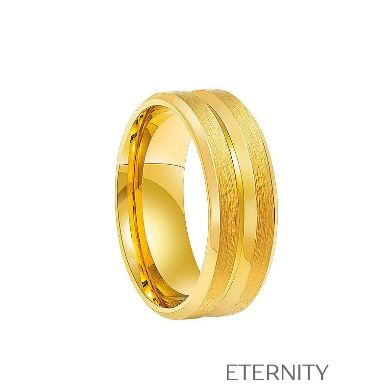 Anillo Minimalista Carril  Anillos Negro 10 Acero Inoxidable  ETERNITY