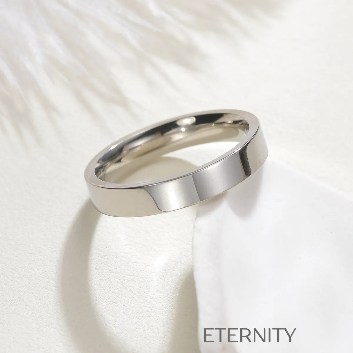Anillos de Banda Lisa Essential Band en Gold Silver y Black  Anillos Negro 10 Acero Inoxidable  ETERNITY