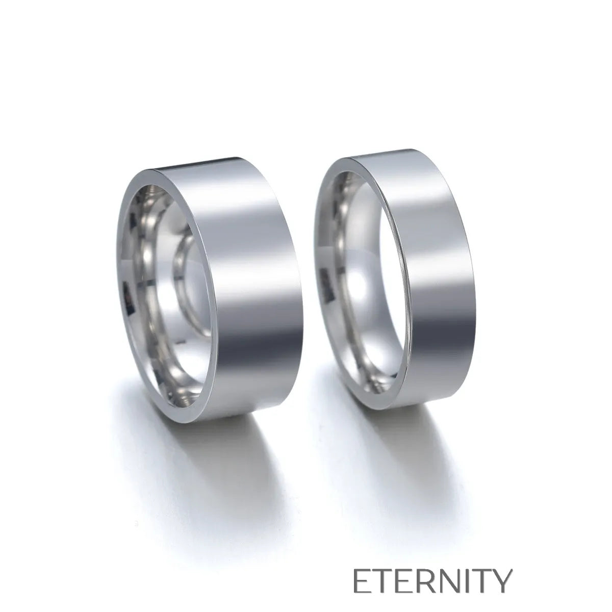 Anillos de Banda Lisa Essential Band en Gold Silver y Black  Anillos Negro 10 Acero Inoxidable  ETERNITY