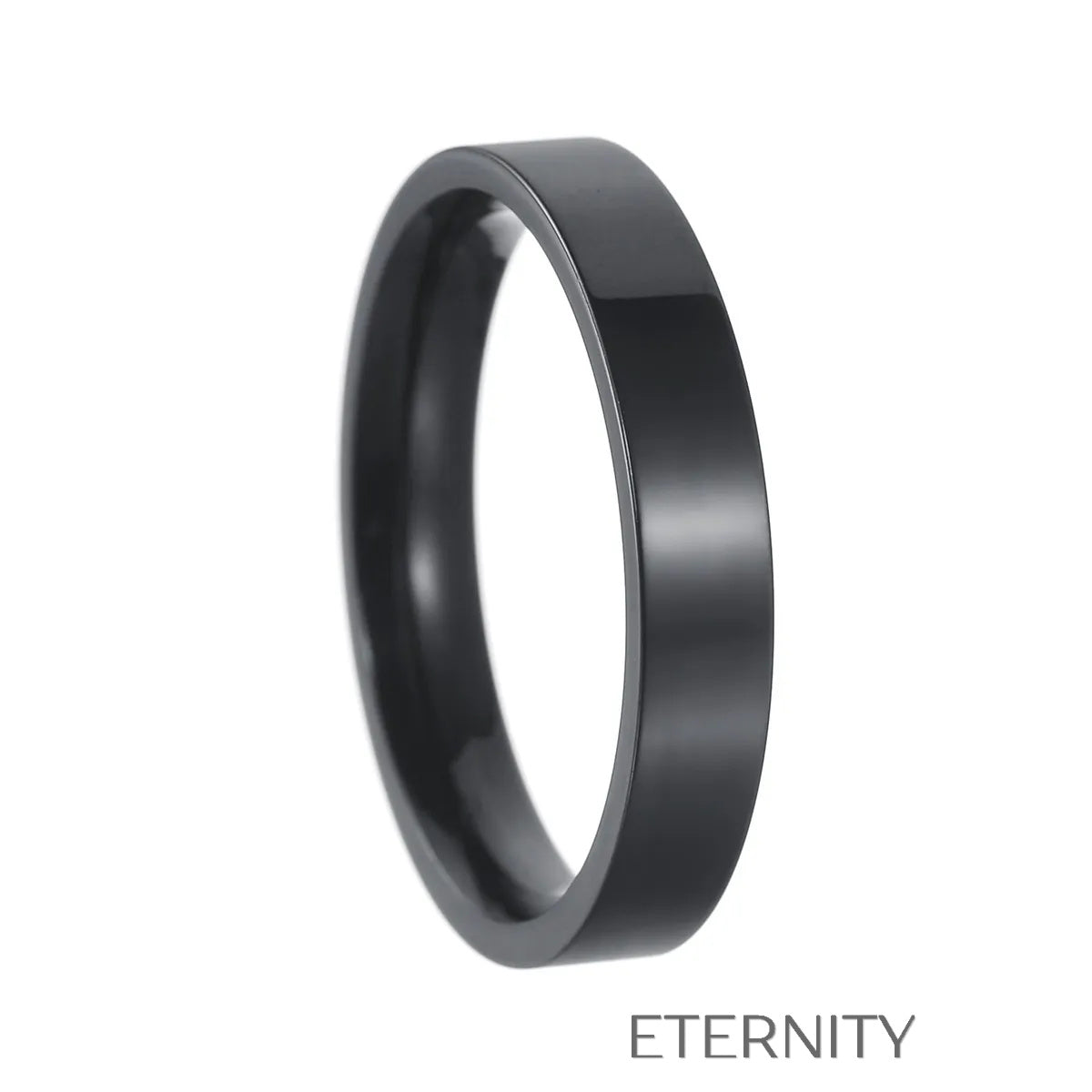 Anillos de Banda Lisa Essential Band en Gold Silver y Black  Anillos Negro 10 Acero Inoxidable  ETERNITY