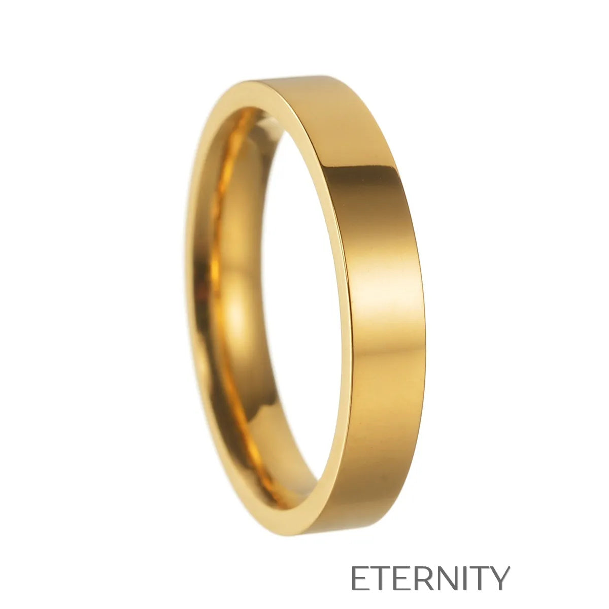 Anillos de Banda Lisa Essential Band en Gold Silver y Black  Anillos Negro 10 Acero Inoxidable  ETERNITY