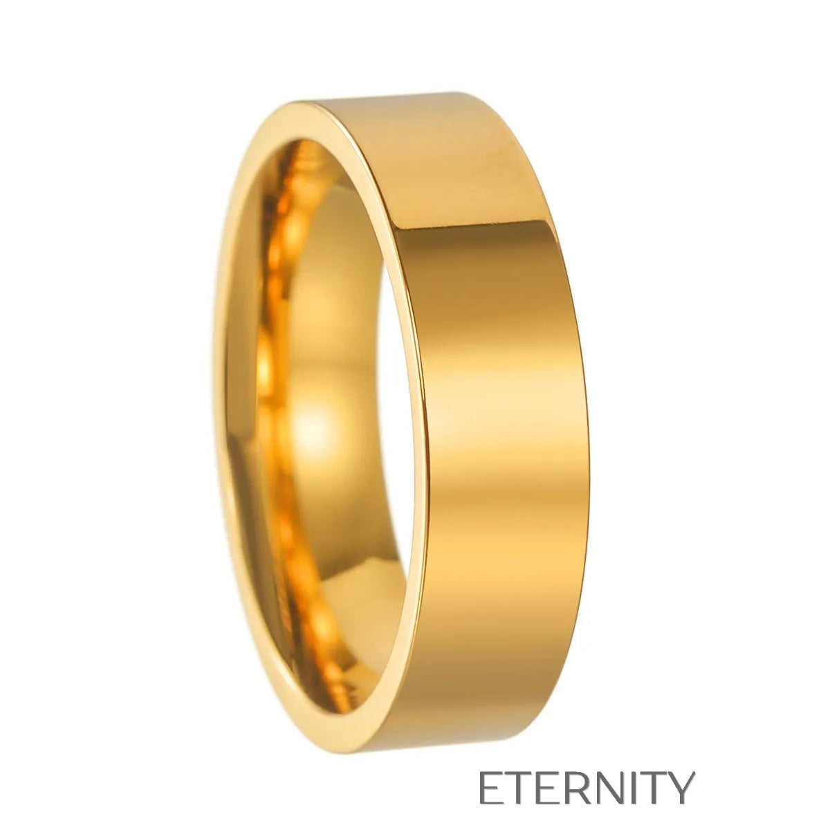 Anillos de Banda Lisa Essential Band en Gold Silver y Black  Anillos Negro 10 Acero Inoxidable  ETERNITY
