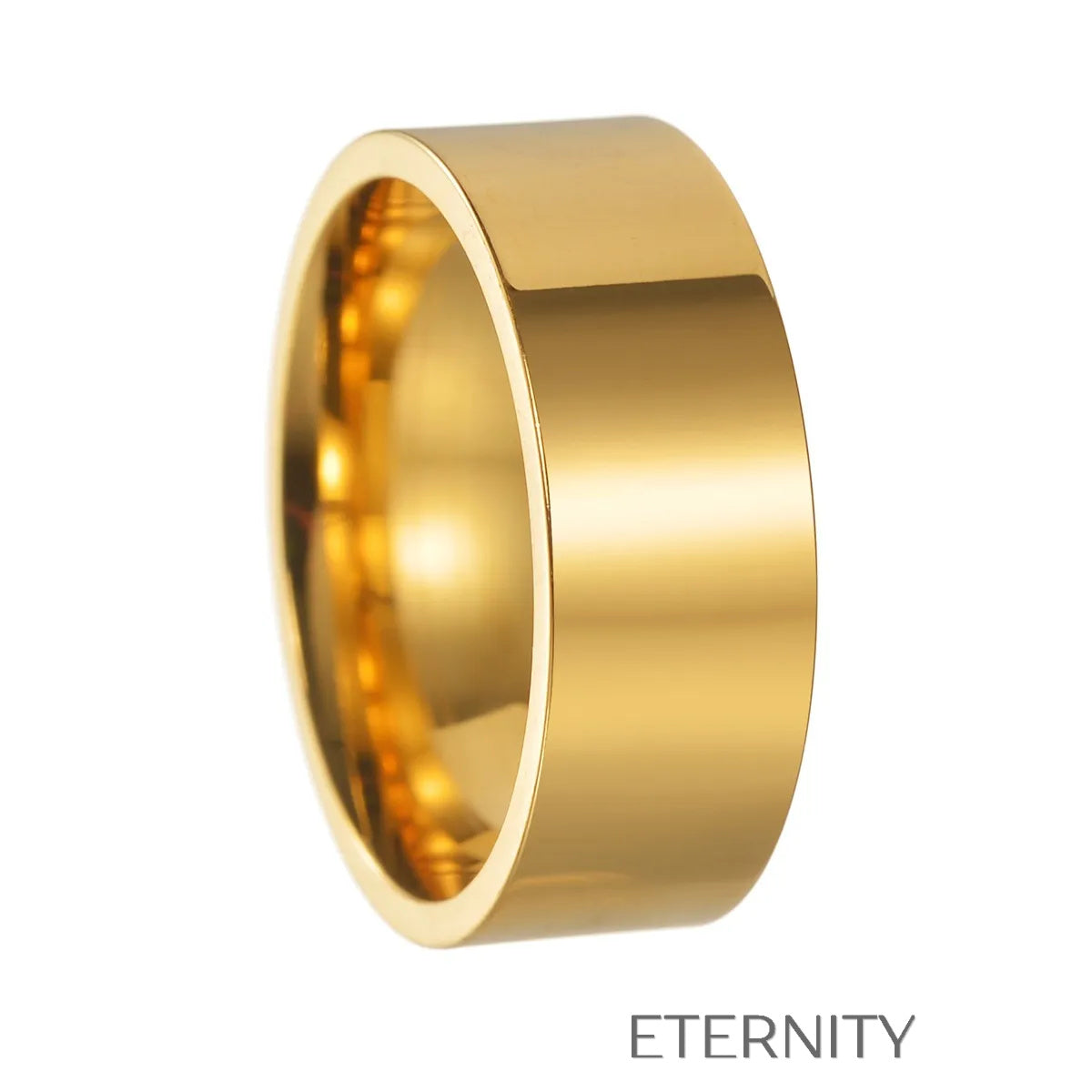 Anillos de Banda Lisa Essential Band en Gold Silver y Black  Anillos Negro 10 Acero Inoxidable  ETERNITY