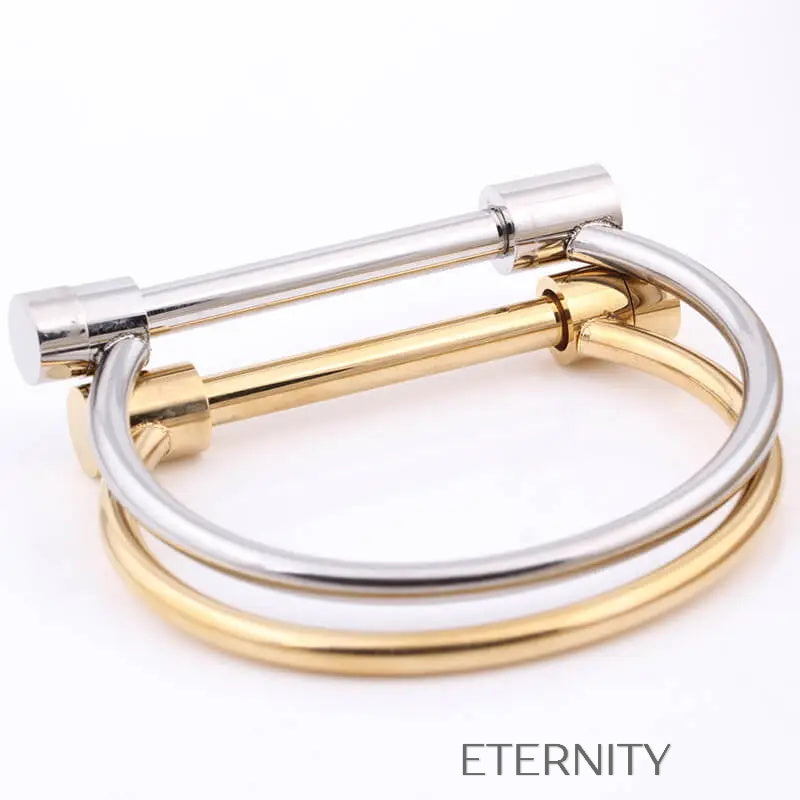 Brazalete Industrial Shackle  Brazaletes Negro Unica Acero Inoxidable  ETERNITY