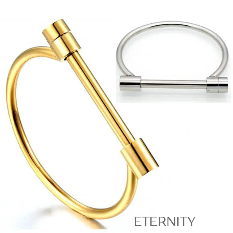 Brazalete Industrial Shackle  Brazaletes Negro Unica Acero Inoxidable  ETERNITY
