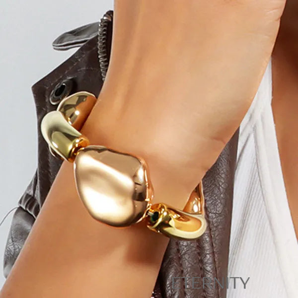 Pulsera con cuentas decorativas Brazaletes Dorado Unica Acero Inoxidable  ETERNITY