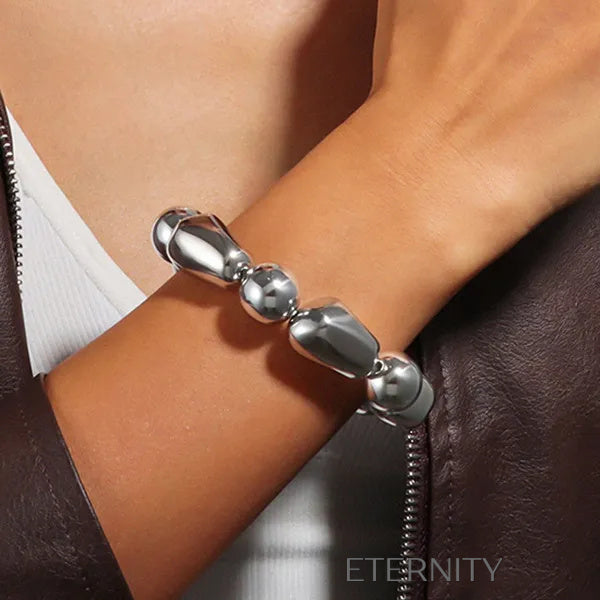 Pulsera con cuentas decorativas Brazaletes Dorado Unica Acero Inoxidable  ETERNITY