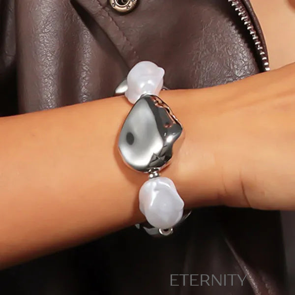 Pulsera con cuentas decorativas Brazaletes Dorado Unica Acero Inoxidable  ETERNITY