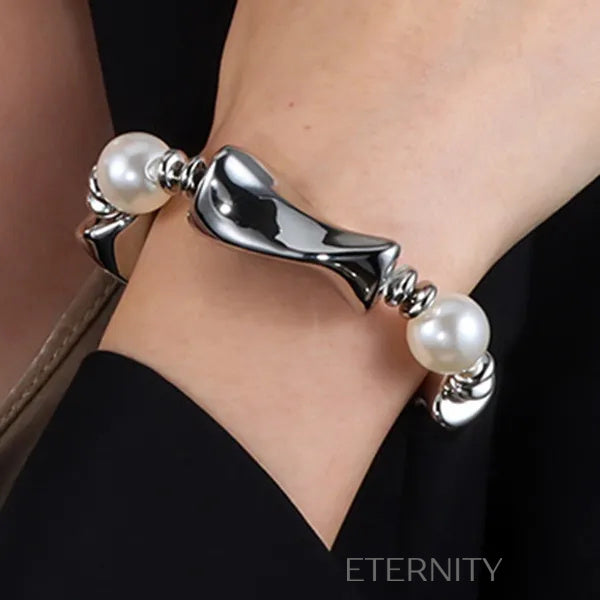 Pulsera con cuentas decorativas Brazaletes Dorado Unica Acero Inoxidable  ETERNITY