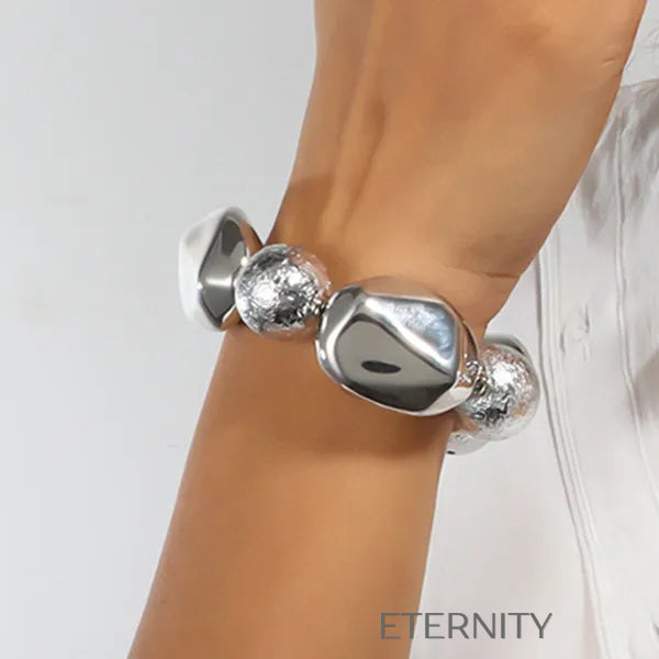 Pulsera con cuentas decorativas Brazaletes Dorado Unica Acero Inoxidable  ETERNITY