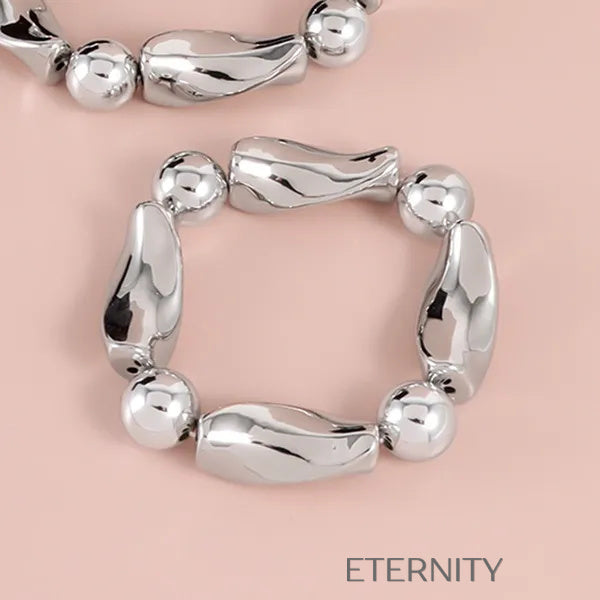 Pulsera con cuentas decorativas Brazaletes Dorado Unica Acero Inoxidable  ETERNITY