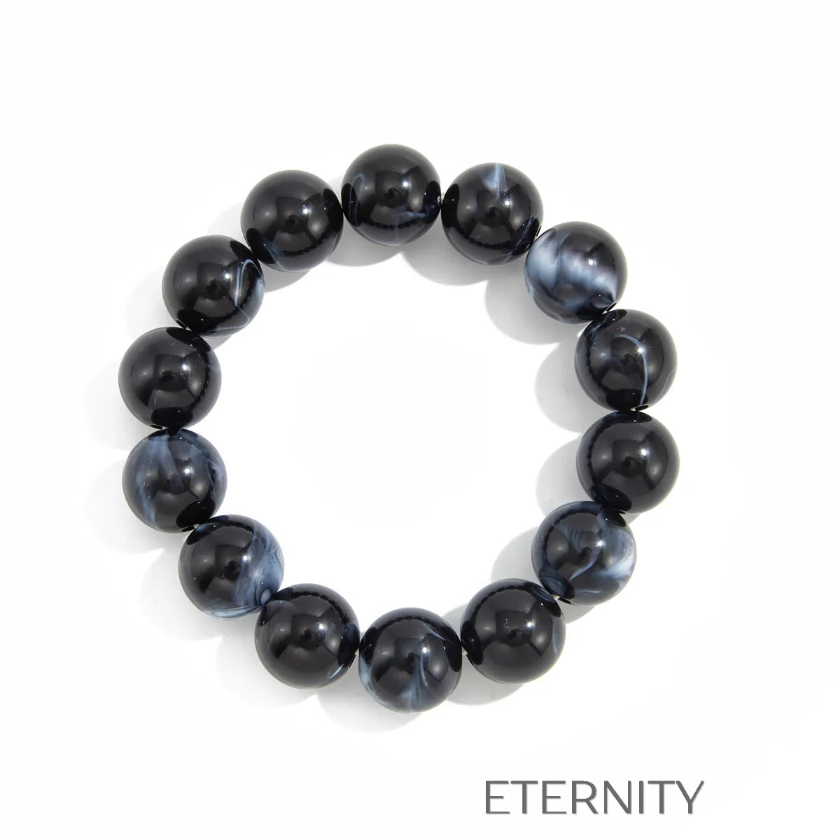 Brazaletes Midnight Gold de Resina  Brazaletes Negro Unica Acero Inoxidable  ETERNITY