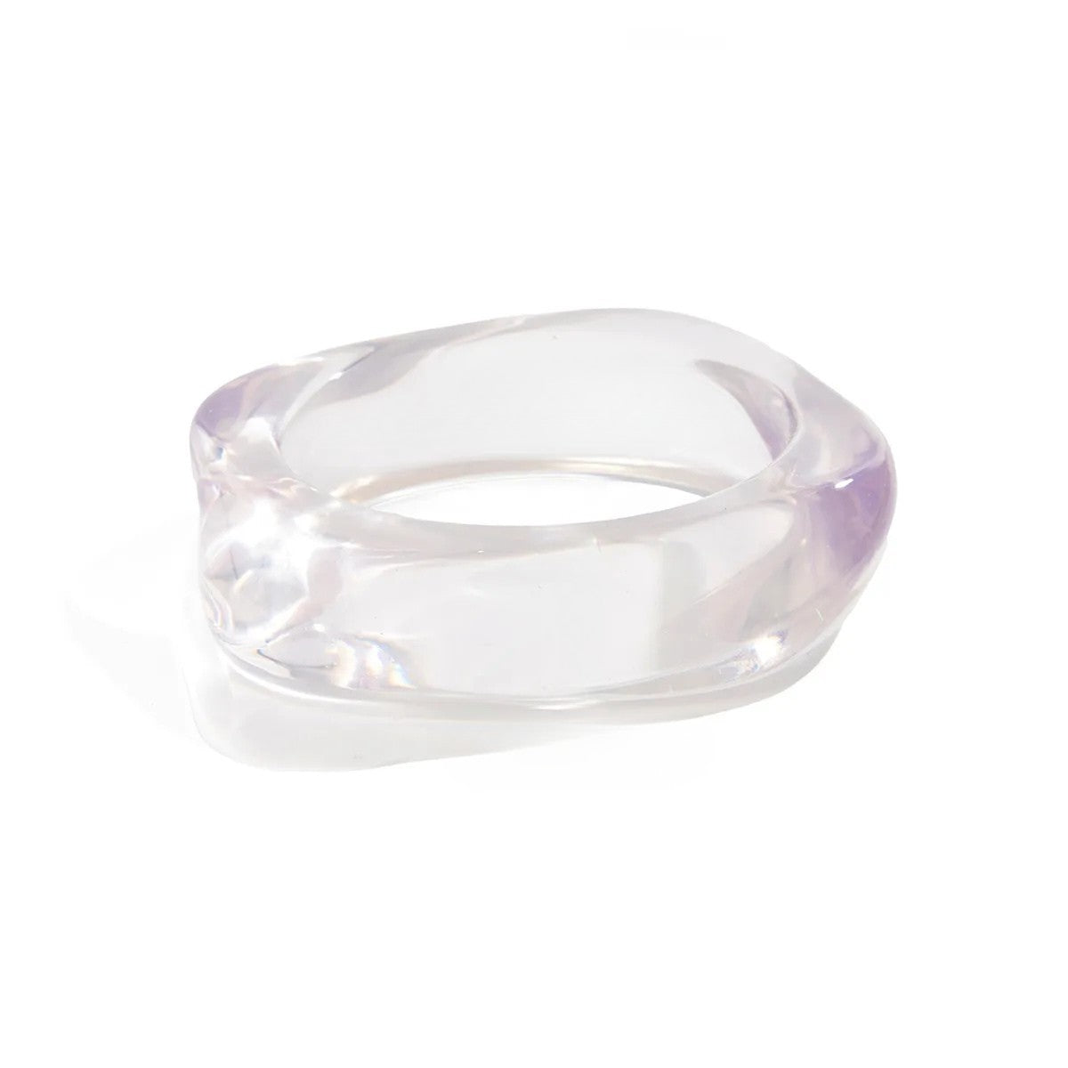 Set de Brazaletes Crystal Clear Resina y Cromo  Brazaletes Plateado Unica Acero Inoxidable  ETERNITY