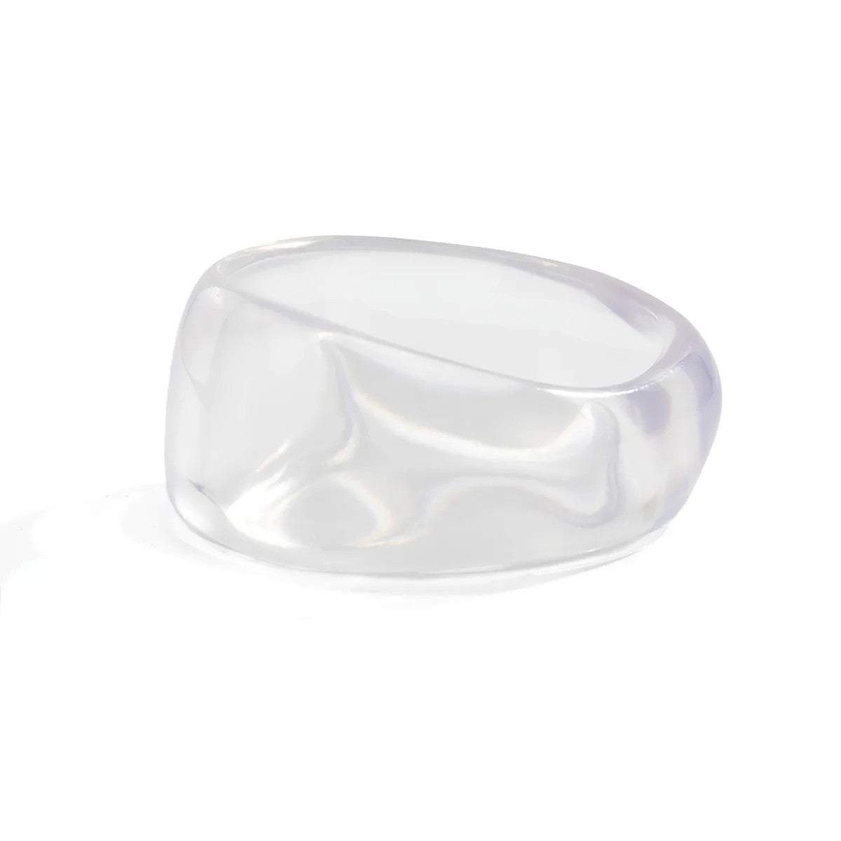 Set de Brazaletes Crystal Clear Resina y Cromo  Brazaletes Plateado Unica Acero Inoxidable  ETERNITY